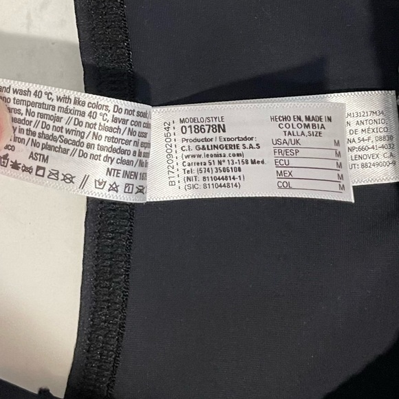 Leonisa Shapewear Black Firm Compression Open Bust Body Shaper Boyshorts Medium - Picture 7 of 9